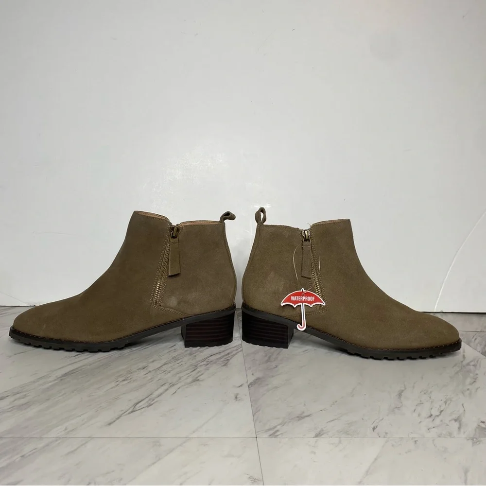 New! Blondo Samara Gray Tan Suede Bootie 9M